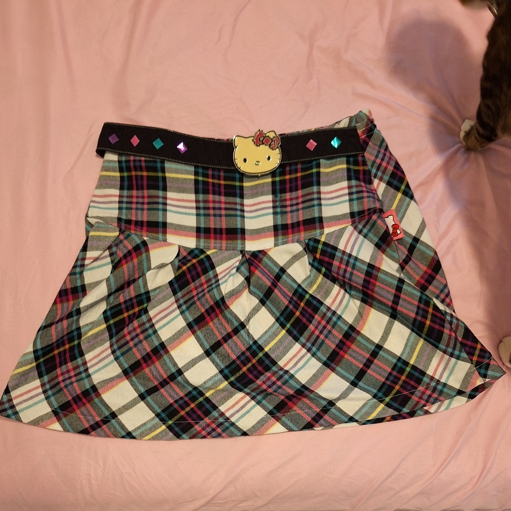 Hello Kitty Plaid Punk Rocker Skirt